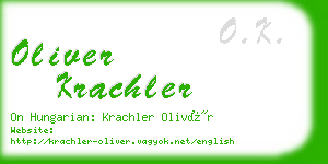 oliver krachler business card